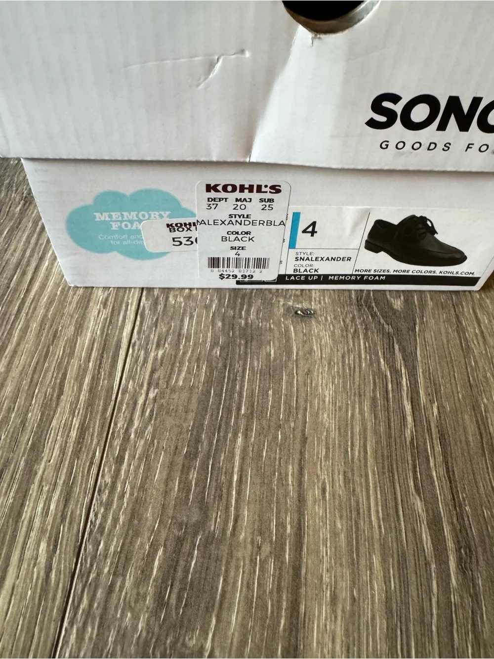 SONOMA Kids Black Leather Lace-Up Dress Shoes and Black Pants